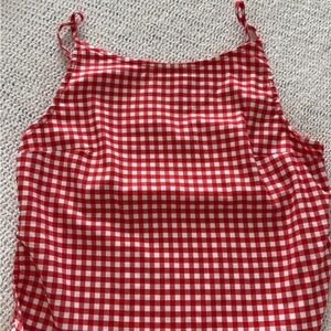 Urban Outfitters Red Gingham Crop Top